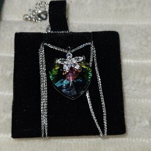 Gona‎ Heart Flower 18/20  Inch Silver S925 Necklace